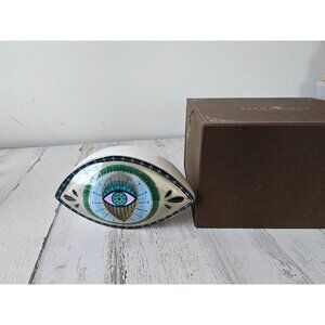 Karma and luck green evil eye positivity ceramic statue figurine unique